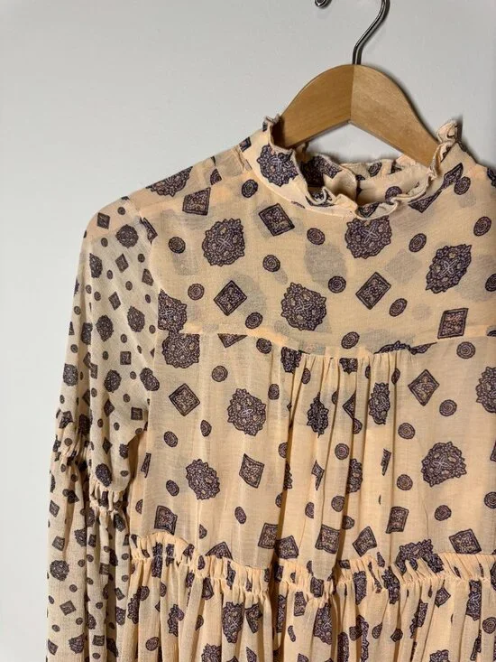 Free People Women's Turn Turn Mini Dress w/ Medallion Print Sz. XS - Picture 6 of 7